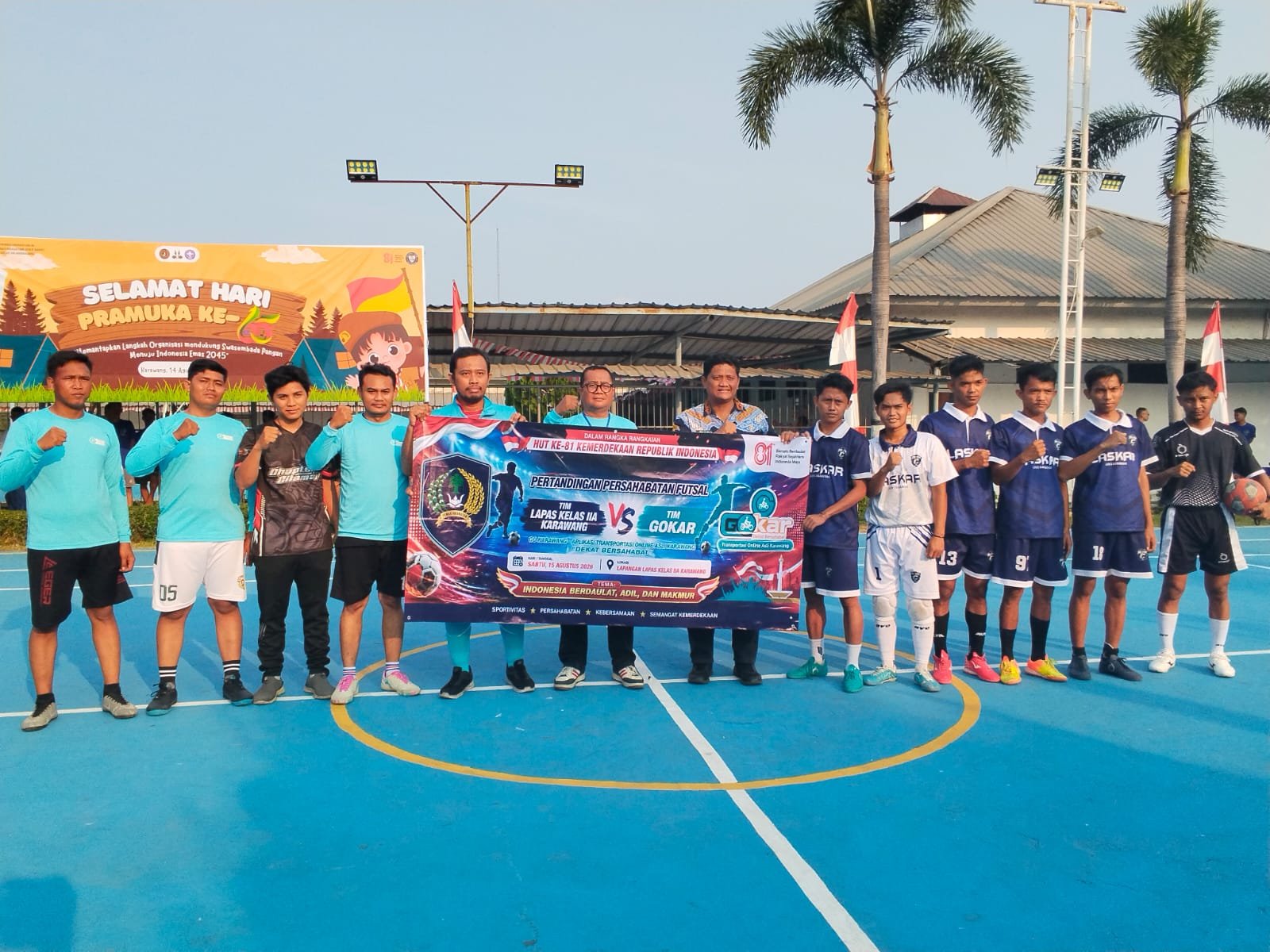 GOKAR dan Warga Binaan Lapas Karawang Gelar Futsal Persahabatan