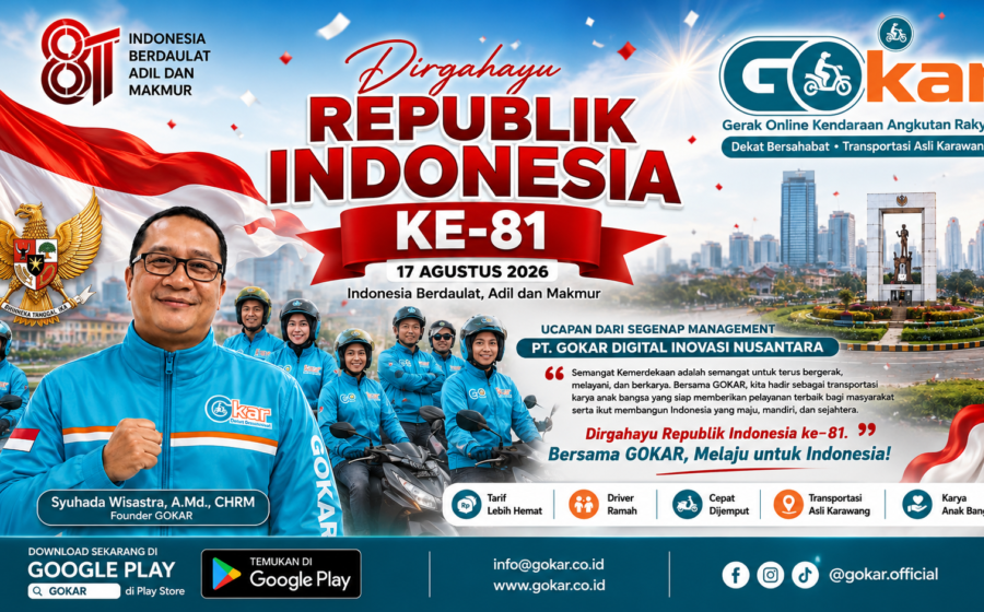 HUT RI ke-81 Jadi Momentum GOKAR Perkuat Layanan dan Kesejahteraan Driver