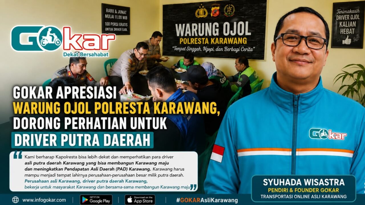 GOKAR Apresiasi Warung Ojol Polresta Karawang, Dorong Perhatian untuk Driver Putra Daerah