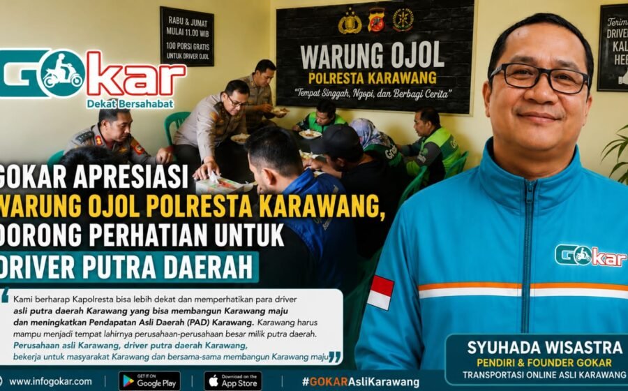 GOKAR Apresiasi Warung Ojol Polresta Karawang, Dorong Perhatian untuk Driver Putra Daerah